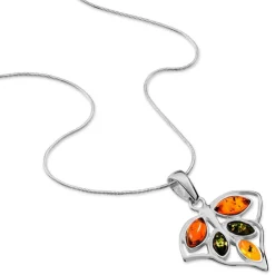 Histoire d'Or Collier Argent Blanc Anne-therese Ambre