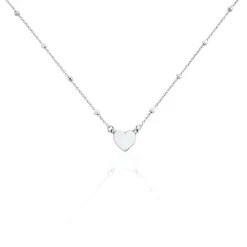 New Histoire d'Or Collier Argent Blanc Augustine