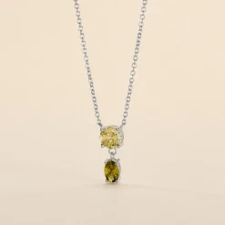 Outlet Histoire d'Or Collier Argent Blanc Brenna Oxydes De Zirconium argent blanc oxyde vert