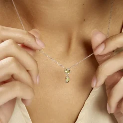 Outlet Histoire d'Or Collier Argent Blanc Brenna Oxydes De Zirconium argent blanc oxyde vert