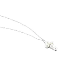 Clearance Histoire d'Or Collier Argent Blanc Burt Perles De Culture Oxydes De Zirconium