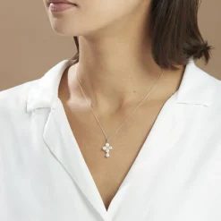 Clearance Histoire d'Or Collier Argent Blanc Burt Perles De Culture Oxydes De Zirconium