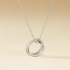 Histoire d'Or Collier Argent Blanc Circus Oxyde De Zirconium Maille