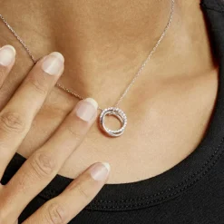 Histoire d'Or Collier Argent Blanc Circus Oxyde De Zirconium Maille