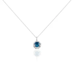 New Histoire d'Or Collier Argent Blanc Clover Verre Oxydes De Zirconium