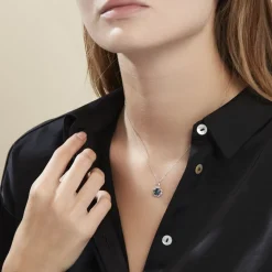 New Histoire d'Or Collier Argent Blanc Clover Verre Oxydes De Zirconium