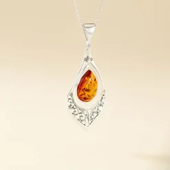 Histoire d'Or Collier Argent Blanc Doralyn Ambre* Colliers|Colliers