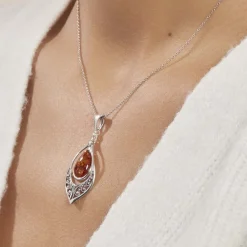 Histoire d'Or Collier Argent Blanc Doralyn Ambre* Colliers|Colliers