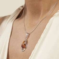 Best Histoire d'Or Collier Argent Blanc Hailey Ambre