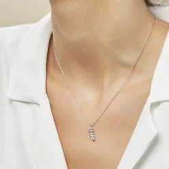 Histoire d'Or Collier Argent Blanc Jade Oxydes De Zirconium* Colliers|Ras De Cou