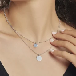 Histoire d'Or Collier Argent Blanc Mireio* Colliers|Colliers Doubles Et Triples Chaînes