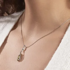 Best Histoire d'Or Collier Argent Blanc Odilon Ambre