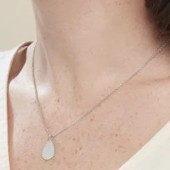 Online Histoire d'Or Collier Argent Blanc Paros