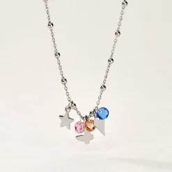 Histoire d'Or Collier Argent Blanc Paulino Pierres Artificelles* Colliers|Ras De Cou