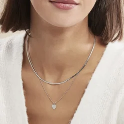 Histoire d'Or Collier Argent Blanc Sapphira* Colliers|Colliers Doubles Et Triples Chaînes