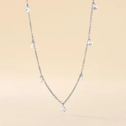 Histoire d'Or Collier Argent Collie Argent Blanc Oxyde* Colliers|Colliers