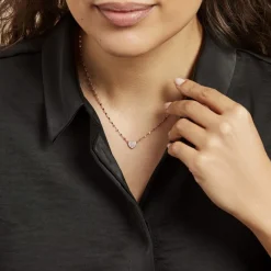 Histoire d'Or Collier Argent Rose Varinia Oxydes De Zirconium* Colliers|Colliers