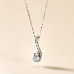 New Histoire d'Or Collier Armance Argent Blanc Perle D'imitation Oxyde