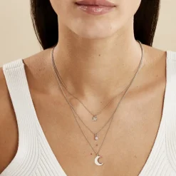 Histoire d'Or Collier Astre Argent Blanc Oxyde De Zirconium