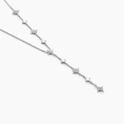 Sale Histoire d'Or Collier Astre Precieux Argent Blanc Oxydes De Zirconium