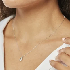 Histoire d'Or Collier Audea Or Blanc Topaze Et Oxyde De Zirconium* Colliers|Colliers