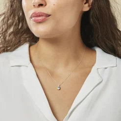 Histoire d'Or Collier Audea Or Blanc Topaze Et Oxyde De Zirconium* Colliers|Colliers