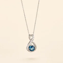 Histoire d'Or Collier Augusta Or Blanc Topaze Et Oxyde De Zirconium* Colliers|Colliers