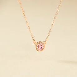 New Histoire d'Or Collier Auxana Argent Rose Oxyde De Zirconium argent rose oxyde violet