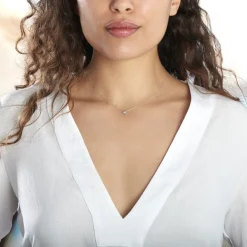 New Histoire d'Or Collier Aveline Or Blanc Diamant