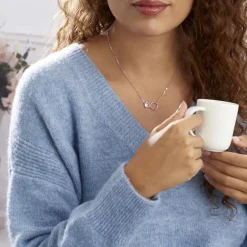 New Histoire d'Or Collier Bastiano Argent Blanc Oxyde De Zirconium