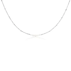 Hot Histoire d'Or Collier Blaine Argent Blanc Perle De Culture