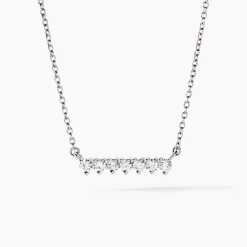 Histoire d'Or Collier Blitalia Or Blanc Diamant Synthétique* Colliers|Colliers