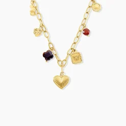 Histoire d'Or Collier Bohemia Acier Jaune Oeil De Tigre Pierre De Synthese* Colliers|Colliers