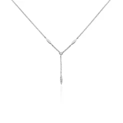 Online Histoire d'Or Collier Bormana Argent Blanc Oxyde De Zirconium