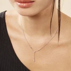 Online Histoire d'Or Collier Bormana Argent Blanc Oxyde De Zirconium