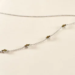 Histoire d'Or Collier Borya Argent Blanc Oxyde De Zirconium argent blanc oxyde vert