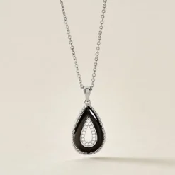 Histoire d'Or Collier Boyce Argent Blanc Céramique Oxyde De Zirconium