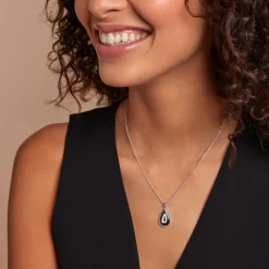 Histoire d'Or Collier Boyce Argent Blanc Céramique Oxyde De Zirconium