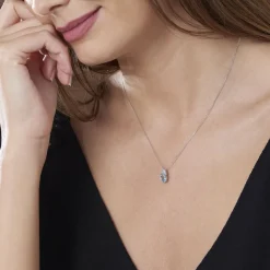 Histoire d'Or Collier Britney Or Blanc Topaze Et Oxyde De Zirconium* Colliers|Colliers