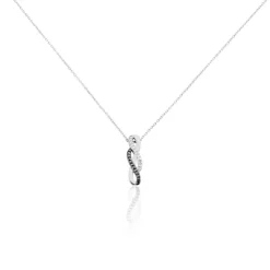 Hot Histoire d'Or Collier Callune Or Blanc Diamant