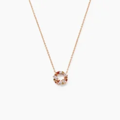 Hot Histoire d'Or Collier Camelia De Zirconium argent rose oxyde