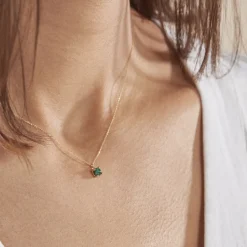 Sale Histoire d'Or Collier Campsis Or Jaune Malachite