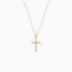 Outlet Histoire d'Or Collier Canice Croix Or Jaune Diamant