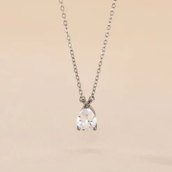 Histoire d'Or Collier Carolyn Argent Blanc Oxyde De Zirconium* Colliers|Colliers