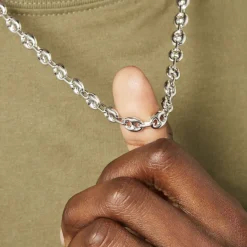 Histoire d'Or Collier Carrus Maille Grain De Cafe Argent Blanc* Colliers|Colliers