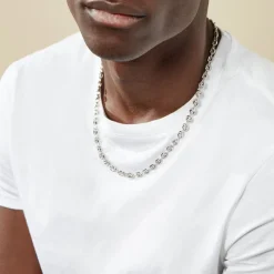 Histoire d'Or Collier Carrus Maille Grain De Cafe Argent Blanc* Colliers|Colliers