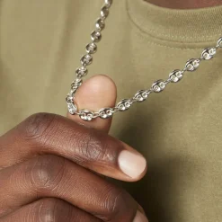 Histoire d'Or Collier Carrus Maille Grain De Cafe Argent Blanc* Colliers|Colliers