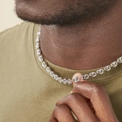 Histoire d'Or Collier Carrus Maille Grain De Cafe Argent Blanc* Colliers|Colliers