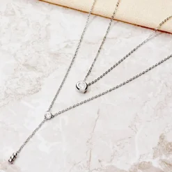 Histoire d'Or Collier Cate Argent Blanc Oxyde De Zirconium* Colliers|Colliers