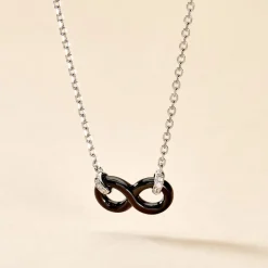 Online Histoire d'Or Collier Celinia Argent Blanc Céramique Et Oxyde De Zirconium